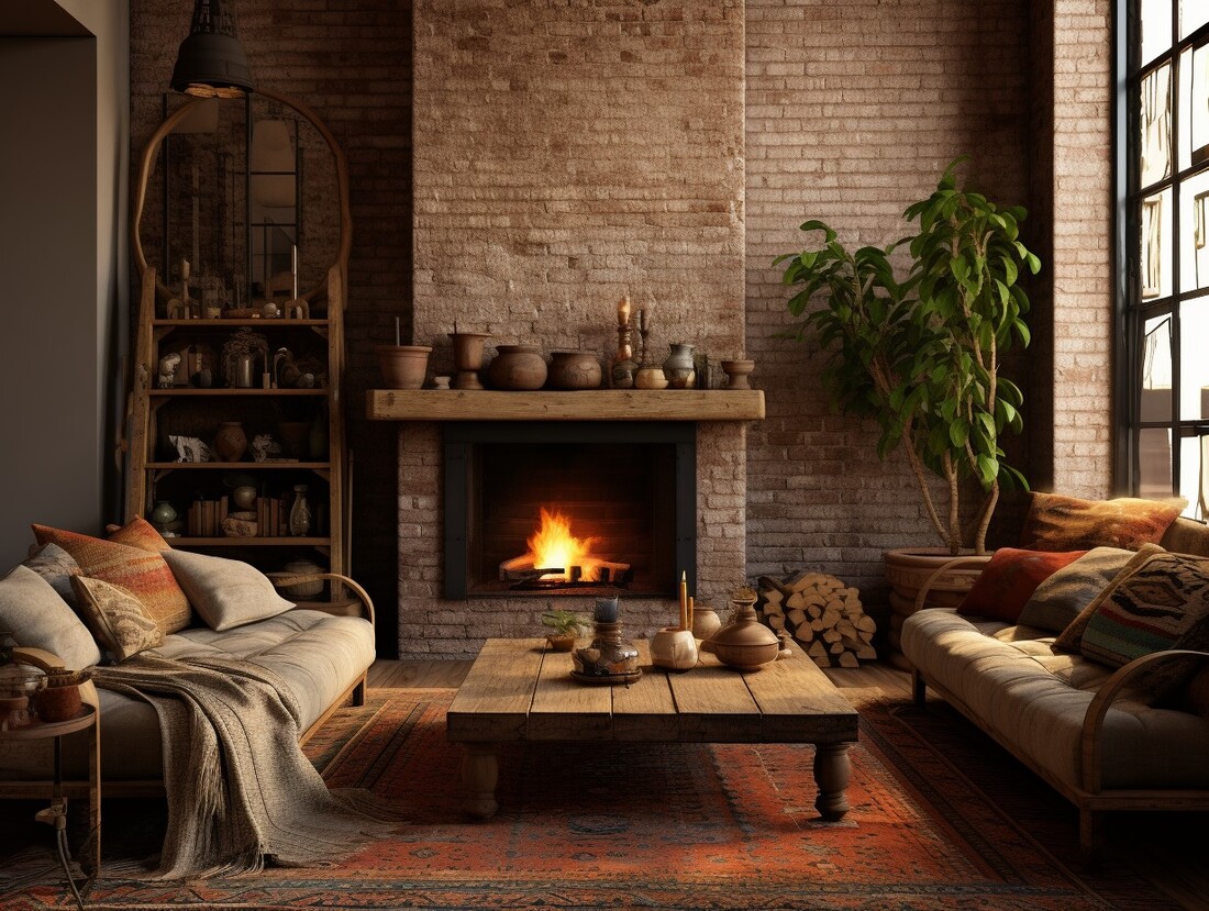 Chimenea de ladrillos refractarios