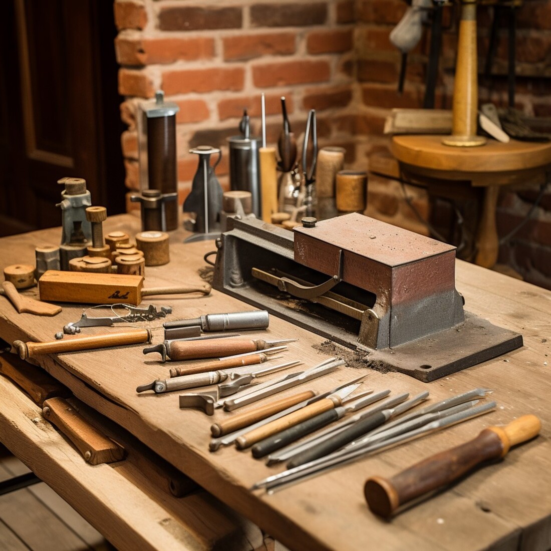 Herramientas para colocar ladrillos